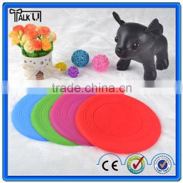 Wholesale colorful customized printed silicone pet frisbee, Eco friendly foldable silicone pet dog frisbee