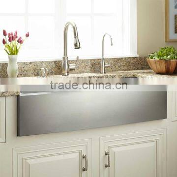 Elegant handmade farmer sink stainless steel kitchen sink with double equal bowl