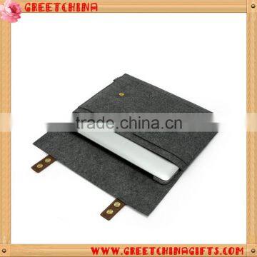 Best Seeling Custom Logo Felt Laptop Sleeve Bag With Button Closure for 11" 13" 15" Notebook photo-2
