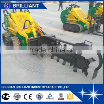 Mini Skid Steer Loader with Trencher Attachment/Angle Broom Attachment