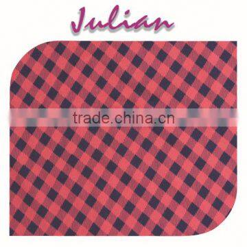 red black checks polyester milk fiber fabric Spandex Fabric