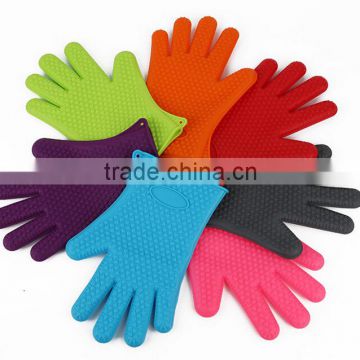 Best oven silicone BBQ gloves heat resistant cooking in the kitchen for cleaning