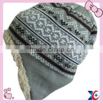 Warmer cashmere knitting pattern earflap hat