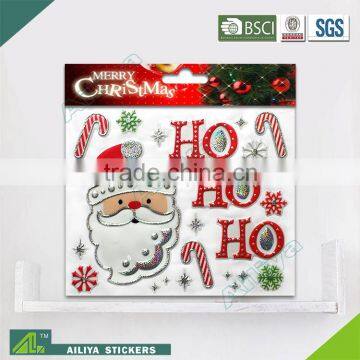 BSCI factory audit Christmas 3D Eco-friendly decorative removable sticker diamond