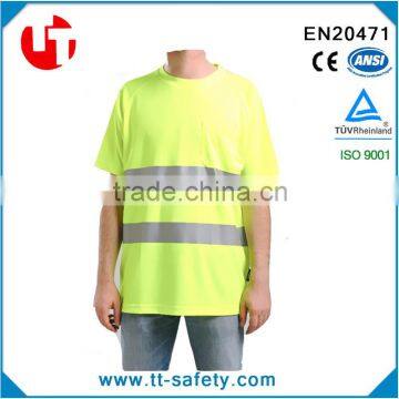 high visibility fluorescence safety t-shirt heat reflective clothing