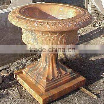 Planter Pot Garden Park Hotel Marble Hand Carved Sculpture From Vietnam photo-2