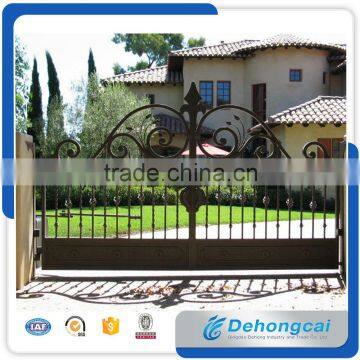 Classical and artistic sliding iron gate used for main entrance