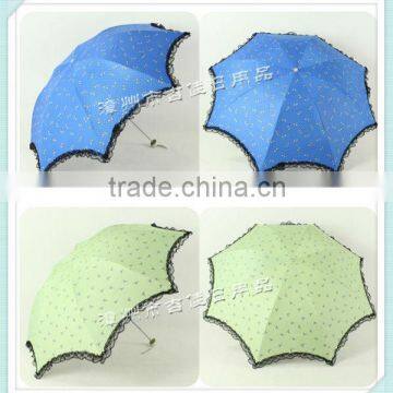 LB315 eye-catching color beautiful promotional gift 3 fold promotion ladies umbrella