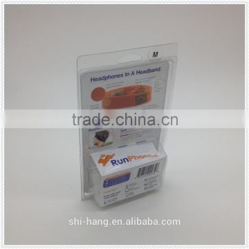 Plastic PET PVC blister clamshell package with color printed inner paper card