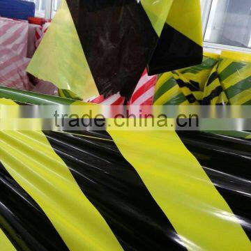 warning tape roll/plastic warning tape yellow and black strip