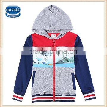 2-6y (A5449D) 2015 new winter frozen child hoodies nova kids wear winter boys jackets