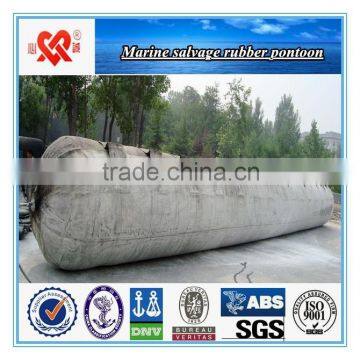 High pressure inflatable marine salvage and floating rubber air pontoon