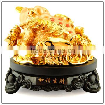 24K golden color money frog statue hot sales