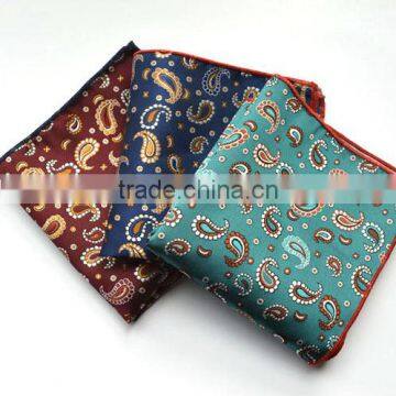 Tudor Paisley Woven Poly Silk Pocket Square