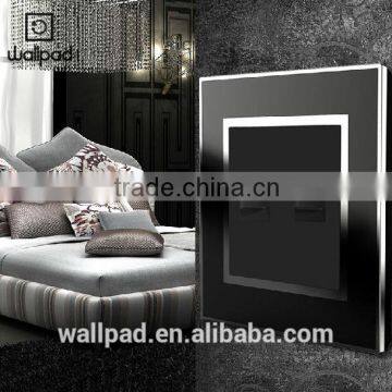 OEM Factory Wallpad Black Waterproof Acrylic Glass 110~250V EU UK RJ11 RJ45 Telephone Computer Wall Socket Modular Jack photo-4