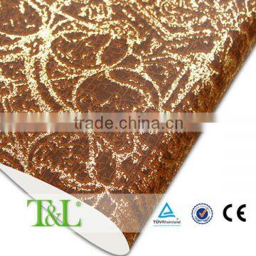 Superior quality brown metallic textured wallpaper