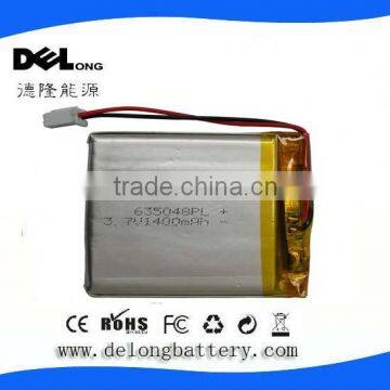 1400mah 3.7v rechargeable li polymer battery