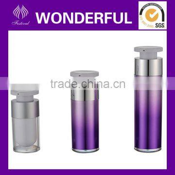 Cosmetic plastic cream bottle with pump dispenser