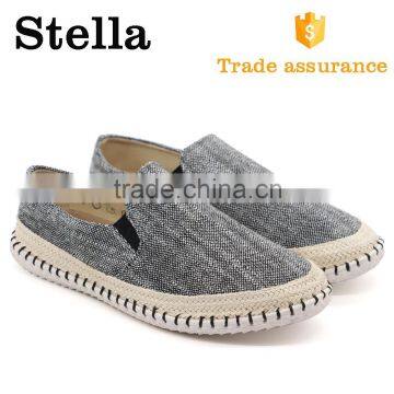 grey linen fabric threading elastic band latest men shoes pictures