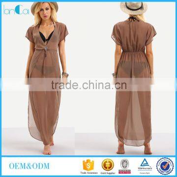 Wholesale women beach wear dress see through sex girls beach dress