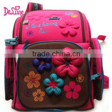 New style school bags for girls 3D flower print school backpack