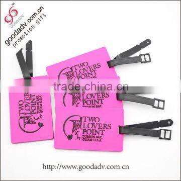 Brand manufacturers standard size PVC custom made luggage tags