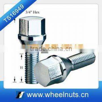 various chromeplated m12x1.5mm cone high strength wheel bolt