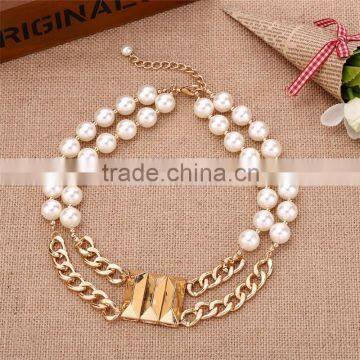 2016 Newest Fashion Alloy Gold Plating Beaded Fashion Jewelry Necklace photo-2