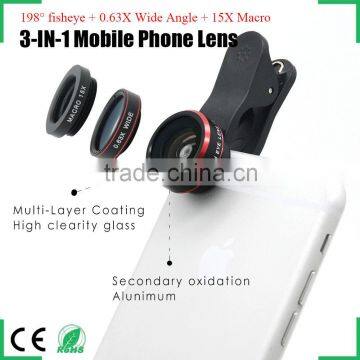 For iPhone SE 6S Extra Lens HD Lens Zoom Camera Lens 0.63x Wide-angle Lens Photo Accessories for Samsung LG