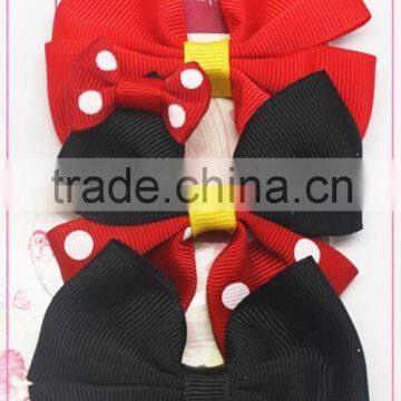 Three Red and Black hair bows set(approved by BV)