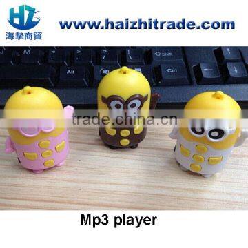 3D Despicable me Minions mp3 player with TF card slot