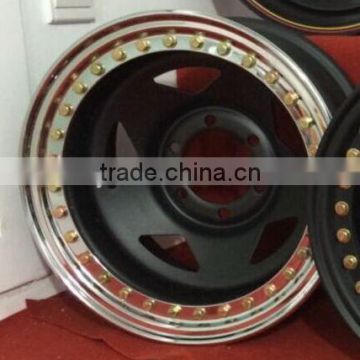 Various size SUV imitation beadlock steel car wheels 17x7