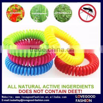 Eco-friendly lovely silicone mosquito bracelet bug repellent bracelets