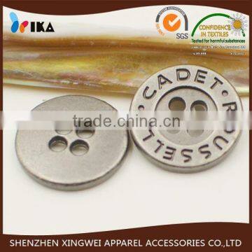 Metal Grey Sewing ZInc Alloy Button For Garments