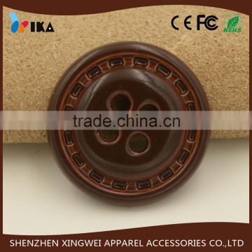 brown 4 hole plastic button