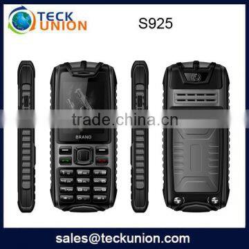 S925 Best Outdoor Dust Shock Proof Cheap Rugged Feature Phone/Dual SIM/MTK6261