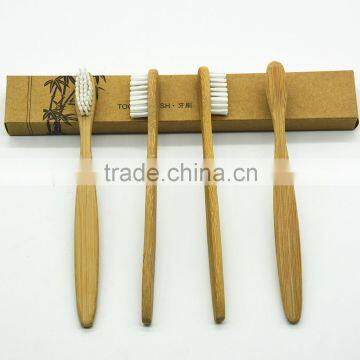 Bamboo Toothbrush White Nylon Brush Wire Children's Toothbrush