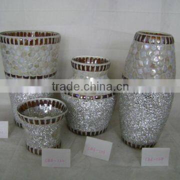 Mosaic Glass Jar and Vase