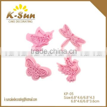 NEW reposteria moldes butterfly dragonfly plastic cake stamp fondant decorating impression cutter herramientas reposteria