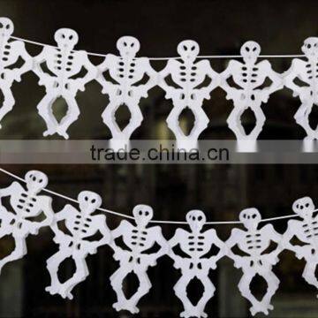 wholesale white Skull Paper Garland hanging garland for Halloween decoration