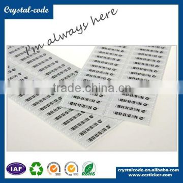 Hard material waterproof garment use anti theft label