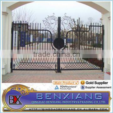 Decorative wrought iron outdoor fence panel designer