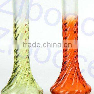 Cross Grain Colored Glass Vases For Home Decor