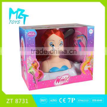 2016 New Item! Eco-friendly Vinyl Half body Winnie Hair Washer +Cosmetics kid Salon toys ZT8731