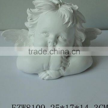 2016 wholesale new design middle size lyding down ruminate angel decorations with baby fat
