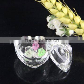 Heart Shaped Crystal Glass Jewelry Box COM021