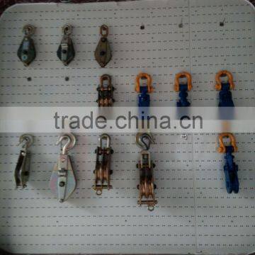 Hotsale single,double,triple,4,5,6,7,8,9,10 wheels pulley/sheave block