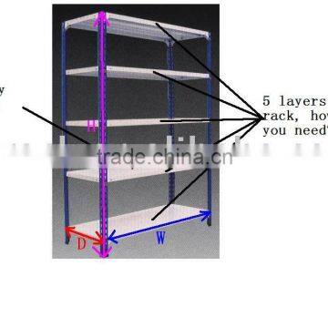 Light duty slotted angle racking