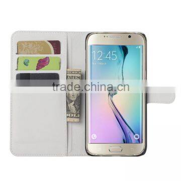 HOT SELLING Luxury Case for Samsung GALAXY S6 Edge Plus PU Lichee Leather Flip Cover With Wallet photo-3