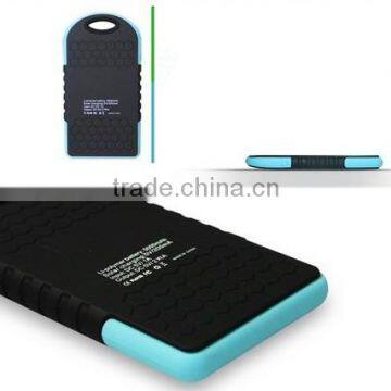 2015 newest high quality solar power bank 5000 waterpfoof powerbank